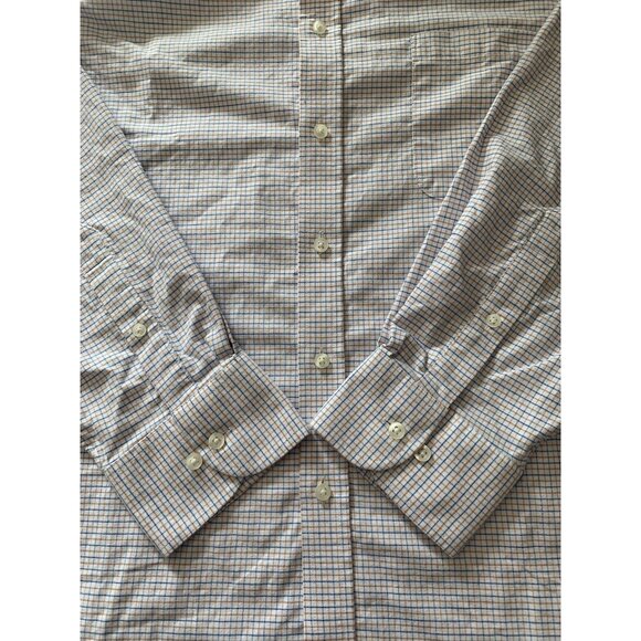 Chaps Mens Checkered Button-Up Long-Sleeve Shirt Size 17-17.5  36-37 - Picture 5 of 13